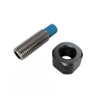 Adaptor oglindă Highsider M10x1,25 filet stânga pe M8, negru mat (bucată)
