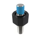 Adaptor oglindă Highsider M8x1,25 filet dreapta pe M8, negru mat (bucată)