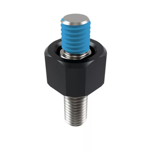 Adaptor oglindă Highsider M8x1,25 filet dreapta pe M8, negru mat (bucată)