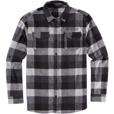 FLANNEL FELLER BK/GY SM