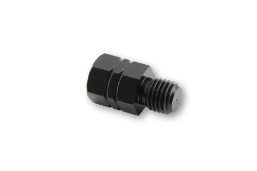 Adaptor oglindă Highsider, gaură M10 stânga pe șurub M10 dreapta, negru