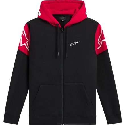 HOODIE ZIP VELOCITY BLK/RD XL