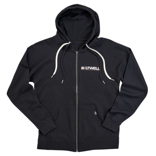 HOODIE BOLTS ZIP BLACK SM