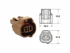 Mufă mamă 2 căi Bihr 090 SMTO tip OE, maro (5 buc) 3202A0820