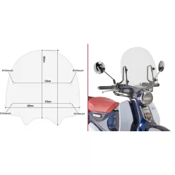 Parbriz Givi 1168A transparent Honda SUPER CUB C125 18-26