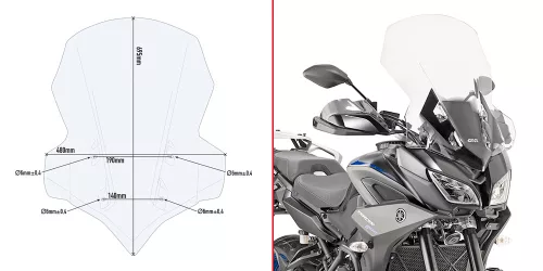 Spoiler parbriz Givi 2139DT Yamaha TRACER 900 / TRACER 900 GT 18-20