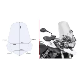   Parbriz Givi 6401DT transparent Triumph TIGER 800 / 800 XC / 800 XR 11-17