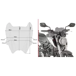 Parbriz Givi A1164 Honda CB 125 R / CB 300 R 2018-2026