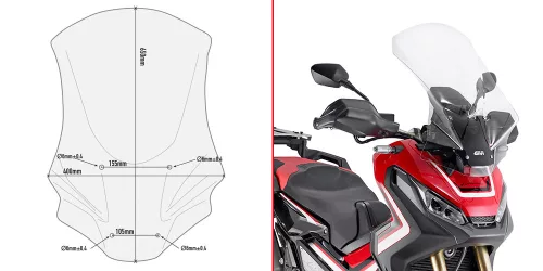 Spoiler parbriz Givi D1156ST Honda X-ADV 750 17-20