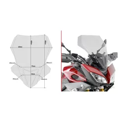 Parbriz Givi D2122S transparent Yamaha MT-09 TRACER 15-17