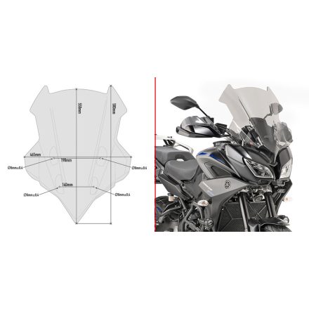 *Givi Windshield 55X46,5Cm Tracer 900 18- D2139S