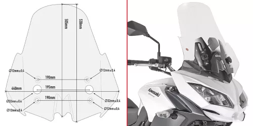 Parbriz Givi D4122ST Kawasaki VERSYS 650 15-21