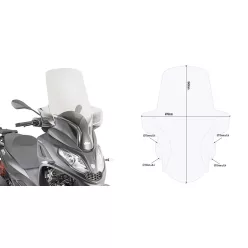   Parbriz Givi D5614ST transparent 84×69 cm PIAGGIO mp3 300 hpe
