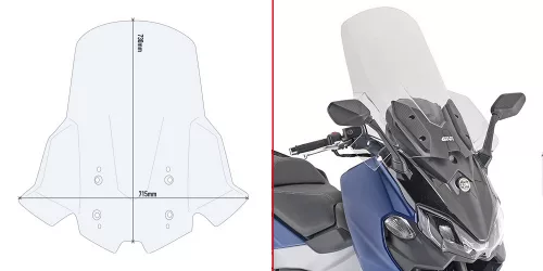 Spoiler parbriz Givi D7060ST Sym MAXSYM TL 500 / TL 508 20-26