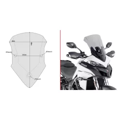 Parbriz Givi D7406S fumuriu Ducati