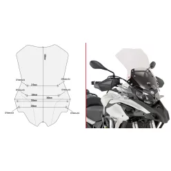   Spoiler parbriz Givi D8703ST Benelli TRK502 / TRK502 X 2017-2026