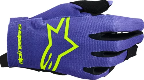 Manusi Cross copii Alpinestars Radar mov/galben