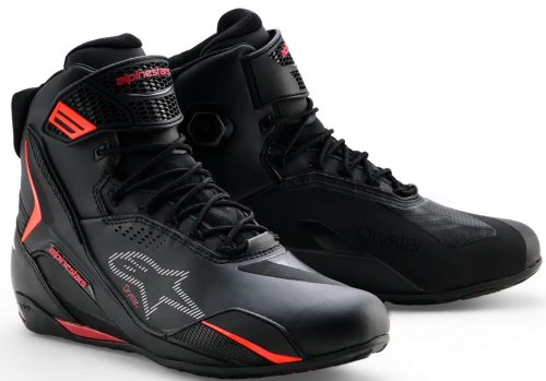 Ghete Alpinestars Faster-4 Drystar negru/rosu