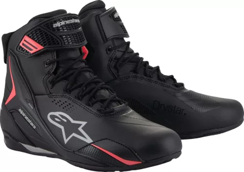 Ghete Alpinestars Faster-4 Drystar negru/gri/roz fluo