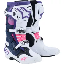Cizma Alpinestars Tech 10 alb/violet/bleumarin/roz