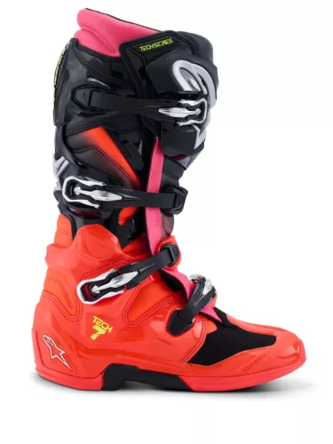 Cizma Alpinestars Tech 7 negru/rosu/fluo/roz