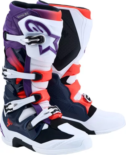 Cizma Alpinestars Tech 7 alb/albastru/roșu