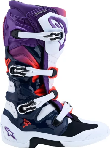 Cizma Alpinestars Tech 7 alb/albastru/roșu