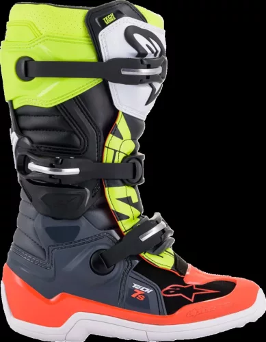 Cizma copii Alpinestars Tech 7S gri/rosu/galben