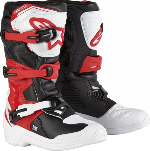 Cizma copii Alpinestars Tech 3S alb/negru/rosu