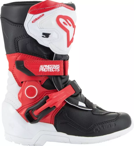 Cizma copii Alpinestars Kids Tech 3S alb/negru/rosu