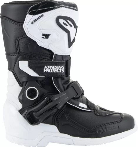 Cizma copii Alpinestars Kids Tech 3S alb/negru
