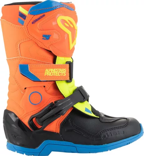 Cizma copii Alpinestars Kids Tech 3S portocaliu/albastru/galben