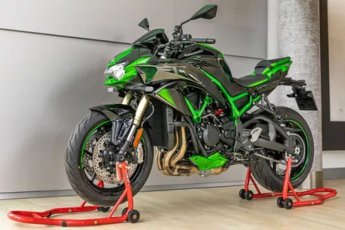 Stand Moto Spate Parzini Strada cu Prindere Tip V, Universal, Roșu