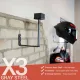 Suport de perete cască și echipament Gray Steel X3 negru mat