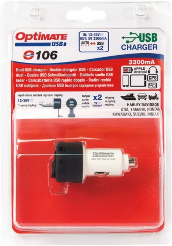 Încărcător rapid dublu USB OptiMate (O106KIT)