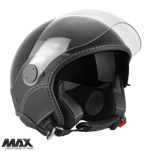 Casca Max Helmets DJDV06 LS Vision SV negru lucios - 100% MADE IN ITALY - Negru lucios