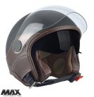 Casca Max Helmets DJDV06 LS Vision SV negru mat/maro - 100% MADE IN ITALY - Negru mat/maro