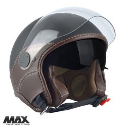   Casca Max Helmets DJDV06 LS Vision SV negru mat/maro - 100% MADE IN ITALY - Negru mat/maro