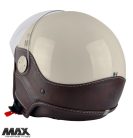 Casca Max Helmets DJDV06 LS Vision SV crem lucios/negru - 100% MADE IN ITALY - Crem lucios/maro