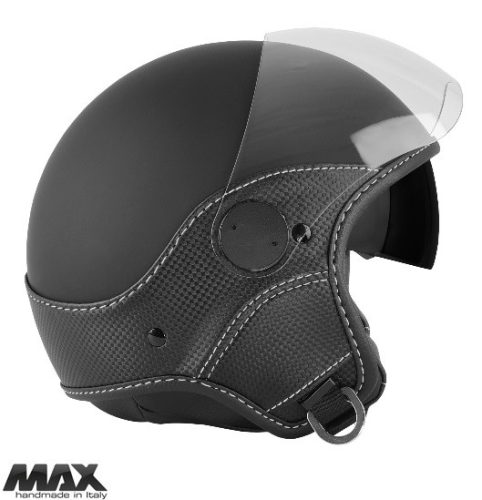 Casca Max Helmets DJDV06 LS Vision Carbon SV negru mat/gri - 100% MADE IN ITALY - Negru mat/gri