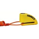 Blocator De Disc Cu Alarma Si Cablu Memo Trimax 10Mm Pin Galben