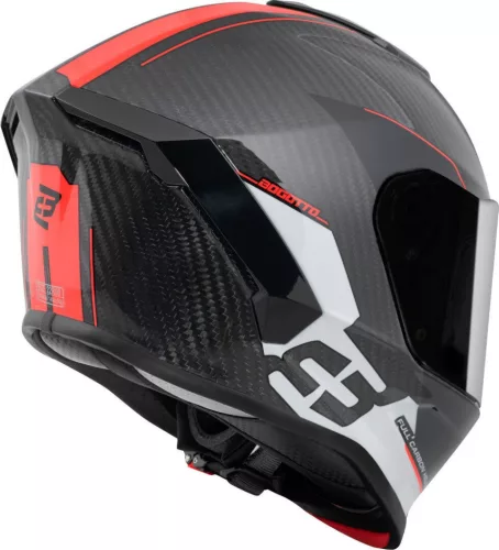 Casca Bogotto Phantom Combo Carbon negru/rosu/alb