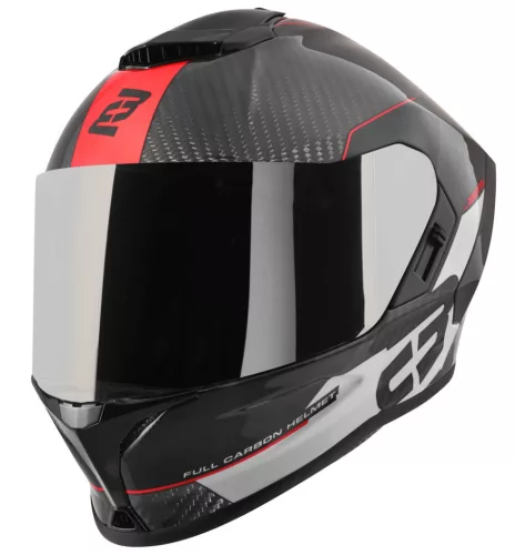 Casca Bogotto Phantom Combo Carbon negru/rosu/alb