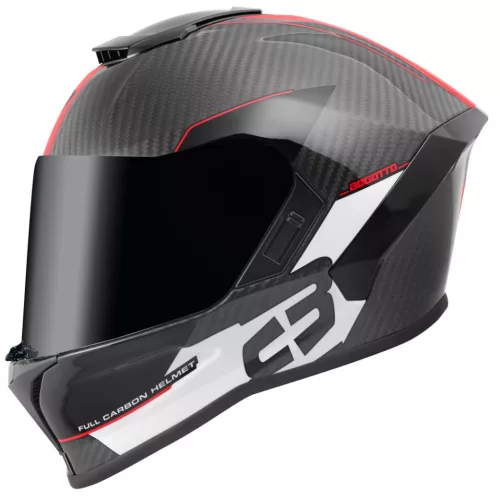 Casca Bogotto Phantom Combo Carbon negru/rosu/alb