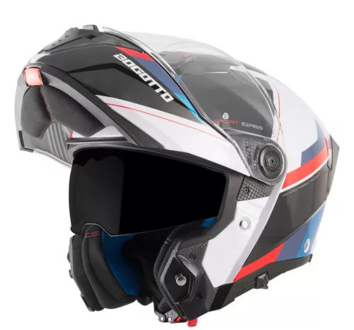 Casca Flip-up Bogotto FF404 Ezion negru/alb/rosu/albastru