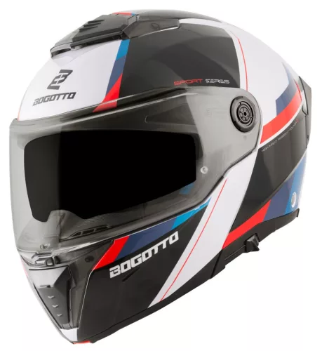 Casca Flip-up Bogotto FF404 Ezion negru/alb/rosu/albastru