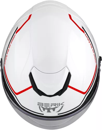 Casca Jet Berik OF669 Balika alb/rosu fluo/negru