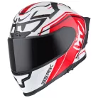 Casca Berik FF871 Mapuro alb/rosu fluo/negru