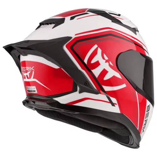 Casca Berik FF871 Mapuro alb/rosu fluo/negru