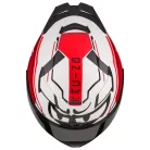 Casca Berik FF871 Mapuro alb/rosu fluo/negru